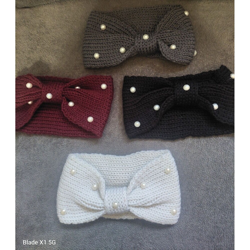 NWT! Chalier 4 Piece Headbands Thermal Soft Woven "The Pearl" Winter Ear Covers